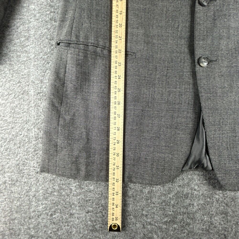 Ermenegildo Zegna Soft Wool Blazer Mens Sz 44L Gray Tweed Houndstooth 3 Button - Picture 11 of 12
